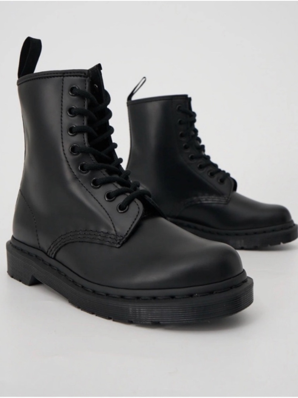 Dr. Martens Black Leather Lace-Up Boots